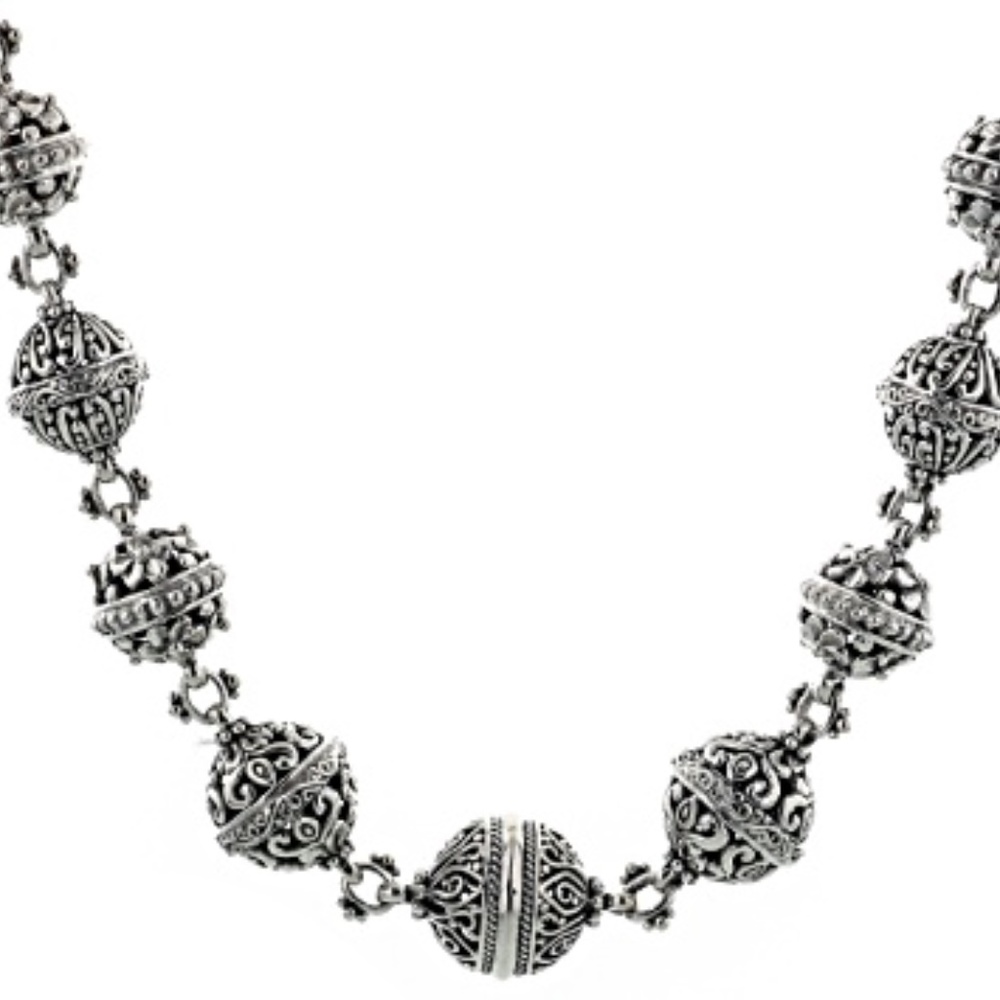 Artisan of Bali Sterling Silver Station Necklace